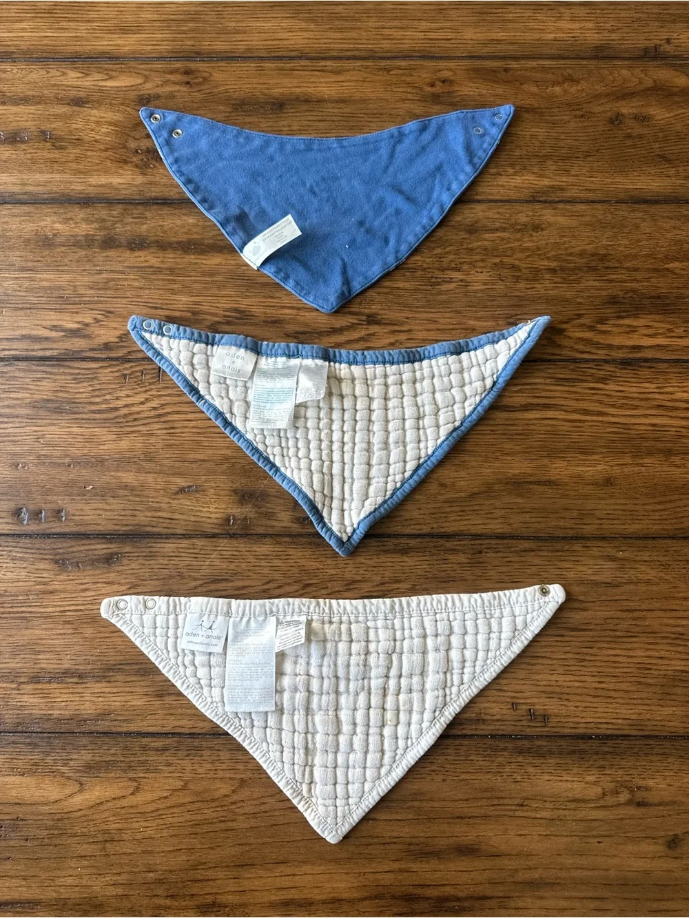 Set of 3 Baby Bandana Bibs in Oceanic Prints